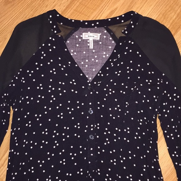 PACSUN Kirra| starry button up shirt medium - Picture 2 of 5